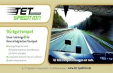 Stückguttransport - TET Spedition · TET-Spedition // Kruppstraße 2 // D - 35799 Merenberg // Für Ihre Transporte bewegen wir mehr. TET – Ihre persönliche Spedition Spezialisierung