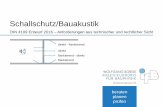 Schallschutz/Bauakustik - ifbSorge€¦ · InfoBauphysik 2016 Entwurf DIN 4109 Bayerische Bauordnung, Technische Baubestimmung Übersicht Normenpaket E DIN 4109-1, Anforderungen: