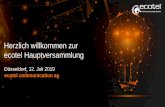 Herzlich willkommen zur ecotel Hauptversammlungir.ecotel.de/download/companies/ecotelcommunication/Presentations/... · 4 . Anteil am Segment . 100% . 100% . 51% . 100% . Umsatz .