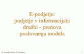 E-podjetje: podjetje v informacijski - Študentski.net · Dr. Andrej Kovačič, EF Ljubljana 2 1. Podjetje v informacijski družbi kaj je informacijska družba, vpliv globalizacije