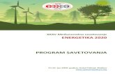 PROGRAM SAVETOVANJA€¦ · tehnologije u korišćenju uglja, nafte i gasa i proizvodnji toplotne i električne energije, analiza energetskih sistema (savremene analitičke metode
