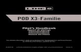 POD X3-Familie : Pilotenhandbuch · POD X3 Pro muss das Kabel mit äußerster Vorsicht behandelt werden. 6. Löse den Netzanschluss, wenn du den POD X3, POD X3 Live oder POD X3 Pro