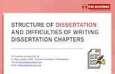 Structure Of Dissertation And Difficulties Of Writing Dissertation Chapters - Phdassistance