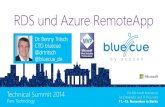 RDS und Azure RemoteApp - download.microsoft.comdownload.microsoft.com/.../Remote_Desktop_Services_und_Azure_Rem… · • Die Remote Desktop Services kommen für viele Einsatz-zwecken