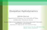 Dissipative Hydrodynamics - 東京大学nt1.c.u-tokyo.ac.jp/about/seminar/2009/JPB_monnai.pdf · Dissipative Hydrodynamics, Komaba, Nov. 25th 2009 Akihiko Monnai 1. Introduction Relativistic