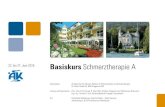 Basiskurs Schmerztherapie Apaincourse.com/upload/pdf/basiskurs-a-2015.pdf · Schmerzdokumentation, patientenkontrollierte Analgesie und regionalanästhesiologische Methoden in der