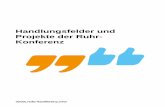 Handlungsfelder und Projekte der Ruhr- Konferenz Themenforen · Ruhrgebiet (MSB, 10-06) .....58 Talentwerkstätten für Jugendliche im Ruhrgebiet (MKFFI, 01-01) .....58 . 6 Chancenregion