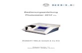 Bedienungsanleitung Photometer 5010 - V6 · Bedienungsanleitung Photometer 5010 V5+ ROBERT RIELE GmbH & Co KG Software Version 7.3 Dokumentation Ausgabe 04.2019