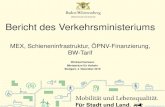 MINISTERIUM FÜR VERKEHR Bericht des Verkehrsministeriums · Mittelausstattung durch das Land an die Aufgabenträger der Region Stuttgart nach § 15 ÖPNVG ab 2023 (Modellrechnung)