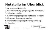 Netzteile im Überblick - Projektlabor Forumservice.projektlabor.tu-berlin.de/projekte/desleeper/sites/prolab.ss10/... · 1.Arten von Netzteile 2.Gleichrichtung (ungeregelte Netzteile)
