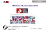 Databáze EPO Espacenet · IPscore European patent applications and specifications Common Citation Document Patent translate Espacenet Patent search Patent Information News Espacenet