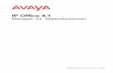 IP Office 4 - Avaya€¦ · Wird diese Funktion genutzt, weist sie den ISDN-Exchange an, eine Anruf-Rückverfolgung des aktuellen oder letzten Anrufs des Benutzers durchzuführen