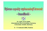 International BioInternational Bio--Consulting, Germany · Dla drożdży Saccharomyces cerevisiae zdolnośćdo wzrostu i fermentacji w brzeczkach o wysokim stężeniu substratu (HG)