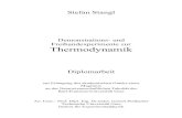Demonstrations- und Freihandexperimente zur Thermodynamik · Thermodynamik Diplomarbeit zur Erlangung des akademischen Grades eines Magisters an der Naturwissenschaftlichen Fakultät