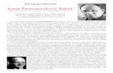 Isaak Ėmmanuilovič Babel’blog.petiteplaisance.it/wp-content/uploads/2018/05... · biografia in ebraico dal significativo titolo L’uomo senza testa. Altro mentore di quegli anni