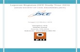 Laporan Kegiatan JSCE Study Tour 2016 · Laporan Kegiatan JSCE Study Tour 2016 JAPAN SOCIETY OF CIVIL ENGINEERS (JSCE) Tanggal: 23 Oktober 2016 ... bending, shear strength of PC/RC