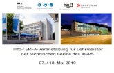 Info-/ ERFA-Veranstaltung für Lehrmeister der technischen Berufe … · Info-/ ERFA-Veranstaltung für Lehrmeister der technischen Berufe des AGVS 07. / 18. Mai 2019