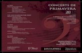 LA NAU concerts de primavera - UV · Fernando Taberner, piano AUTORS: Obres de J.S. Bach, J. Brahms, J. Sibelius, etc. MARINA COMES, flauta Naix a Torrent en 1996, on comença els