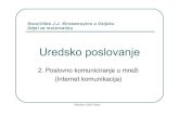 2. Poslovno komuniciranje u mreži (Internet komunikacija) · Sveučilište J.J. Strossmayera u Osijeku Odjel za matematiku 2. Poslovno komuniciranje u mreži (Internet komunikacija)