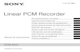 Linear PCM Recorder - Sony · Para grabar una interpretación de guitarra acústica en solitario z Consejos para la preparación † Utilice un trípode u otro dispositivo para situar