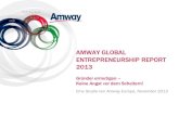 AMWAY GLOBAL ENTREPRENEURSHIP REPORT 2013news.amway.de/files/2015/11/2013_Study.pdf · 2015. 11. 17. · Amway Global Entrepreneurship Report 2013 Als Inhaberin des Lehrstuhls für