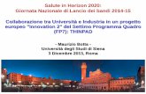 Salute in Horizon 2020: Giornata Nazionale di Lancio dei bandi … · 2013. 12. 5. · CM1106 – Chemical Approaches to Targeting Drug Resistance in Cancer Stem Cells. CM1307 –