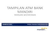 TAMPILAN ATM BANK MANDIRI - mhs.widyatama.ac.id...TAMPILAN ATM BANK MANDIRI YAYASAN WIDYATAMA mandiri ... LANGKAH-LANGKAH TRANSAKSI MELALUI MANDIRI ATM BILLER CODE 89471 – KREASI