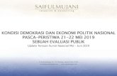 KONDISI DEMOKRASI DAN EKONOMI POLITIK NASIONAL PASCA …saifulmujani.com/wp-content/uploads/2019/10/20190600_rilis... · sendiri tentang demokrasi Indonesia. ... Pertanyaan-pertanyaan