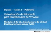 Módulos 9 & 10: Arquitectura de Virtual Desktop ......– Módulo 5: Información general de System Center Suite con énfasis en DPM – Módulo 7: Virtual Machine Manager 2012 –