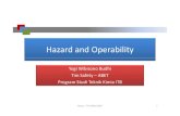 Hazard and Operability - multisite.itb.ac.id · Hazard and Operability Yogi WibisonoBudhi Tim Safety –ABET Program StudiTeknikKimia ITB Hazop -Tim Safety ABET 1
