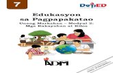 Edukasyon sa Pagpapakatao - asnhs.net · Ang mga akda (kuwento, seleksiyon, tula, awit, larawan, ngalan ng produkto o brand name, tatak o trademark, palabas sa telebisiyon, pelikula,