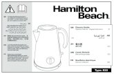 Hamilton Beach Electric Kettle (40992-SAU) - Use & Careuseandcares.hamiltonbeach.com/files/840287001.pdf · Cerek Elektrik Manual Pengendalian (32) Bouilloire électrique Manuel d’utilisation