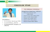 Curiculum Vitae - PATELKI · Curiculum Vitae N.S. Widodo, S.Pd,M.Kes Pengalaman Organisasi : PATELKI • Ketua Komisariat AAK 1998-2000 • Dept Ilmiah DPP 2000-2003 • Ketua II