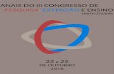 UNIFEI-ITABIRA · 2019. 4. 30. · III CONGRESSO DE PESQUISA, EXTENSÃO E ENSINO UNIFEI-ITABIRA 2018 Anais do III Congresso de Pesquisa, Extensão e Ensino da Unifei - campus de Itabira
