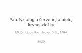 Patofyziológia červenej a bielej krvnej zložky · Patofyziológia červenej a bielej krvnej zložky MUDr. Ljuba Bachárová, DrSc, MBA 2020