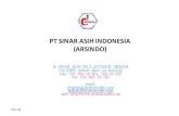 PT SINAR ASIH INDONESIA (ARSINDO)ptsinarasih.com/images/PDF_Files/PT SINAR ASIH... · PT SINAR ASIH INDONESIA (ARSINDO) JL SINAR ASIH NO.3 JATIASIH, BEKASI (via JORR, keluar pintu