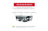 Manual Gerador Diesel - NAGANO PRODUTOS · 4.3. Inspeção e Operação do motor a diesel 8 4.4. Iniciando o Gerador 8 4.5. Procedimento de Operação para iniciar o Conjunto de Gerador