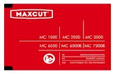 MC 1500 MC 2500 MC 3500 MC 6500 - MaxCut...ра все электроприборы и выключите автоматический выключатель. Наденьте клеммы