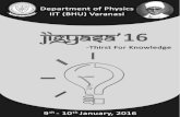  · 2018. 3. 13. · JIGYASA' 16 GUEST LECTURES Prof. Sunil Mukhi Prof. Sunil Mukhi facul er at IISER- Pune. His res chd with the physics of elementa rtic , specifically String Theory