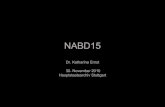 NABD15 - Deutsche Nationalbibliothek · NABD 15: Scope Der NABD 15 befasst sich mit • der geregelten Entstehung und Verwaltung und damit auch der rechtlichen Belastbarkeit von digitalem