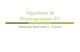 Algoritma & Pemrograman #1 · Buatlah algoritma untuk menentukan suatu bilangan genap atau ganjil Input: suatu bilangan Ouput: genap / ganjil Buatlah algoritma untuk untuk menghitung
