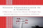 BEST BOOK Good Governance is a Choice A Way to Re create Your Board the Right Way