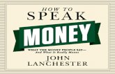 BEST BOOK How to Speak Money What the Money People Say  and What It Really Means