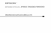 EPSON STYLUS PRO7600/96006 ESC/P Abkürzung f ür Epson Standard Code for Printers. Dieser Befehlssatz erm öglicht die Steuerung des Druckers vom Computer aus. Der Befehlssatz stimmt