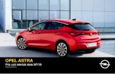 Astra P&F Sweden - Carplus2019/04/01  · Opel Astra Tekniska data 1.0 105 hk 1.4 CNG 110 hk 1.4 125 hk 1.4 150 hk 1.6 200 hk 1.6 110 hk 1.6 136 hk Tekniska data Miljöklass Euro 6.2
