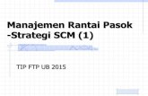 Manajemen Rantai Pasok -Strategi SCM (1)€¦ · SCM ? Tujuan manajemen rantai pasokan : Membangun sebuah rantai pemasok yang memusatkan perhatian untuk memaksimalkan nilai bagi pelanggan.