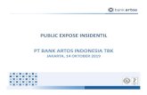 PUBLIC EXPOSE INSIDENTIL PT BANK ARTOS INDONESIA TBK · 2019. 10. 11. · PT BANK ARTOS INDONESIA TBK JAKARTA, 14 OKTOBER 2019. MATERIPUBLIK EXPOSE INSIDENTIL 1.Perkembangan Kinerja