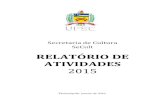 RELATÓRIO DE ATIVIDADES³rio_Atividades... · RELATÓRIO DE ATIVIDADES 2015 Florianópolis, janeiro de 2016. 2 Universidade Federal de Santa Catarina Secretaria de Cultura REITORA