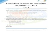Correction Examen de Décembre Pluripass 2017-18 UE 3 · 2019. 11. 25. · 2 SO2(g) + O2(g) → 2 SO3(g) ... QCM 42 : Parmi les propositions suivantes concernant une réaction de