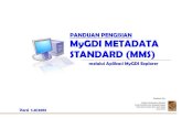 PANDUAN PENGISIAN MyGDI METADATA STANDARD (MMS) · 2016. 9. 27. · Pada tahun 2008, dokumen versi 1/2008 telah dibangunkan berdasarkan template Metadata MyGDI versi GPT 1.0. Walau